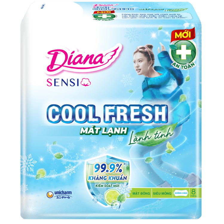 Diana Sensi Cool Fresh  M&aacute;t lạnh Si&ecirc;u mỏng Kh&ocirc;ng c&aacute;nh